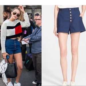 Rag & Bone Button high-waisted Branson shorts